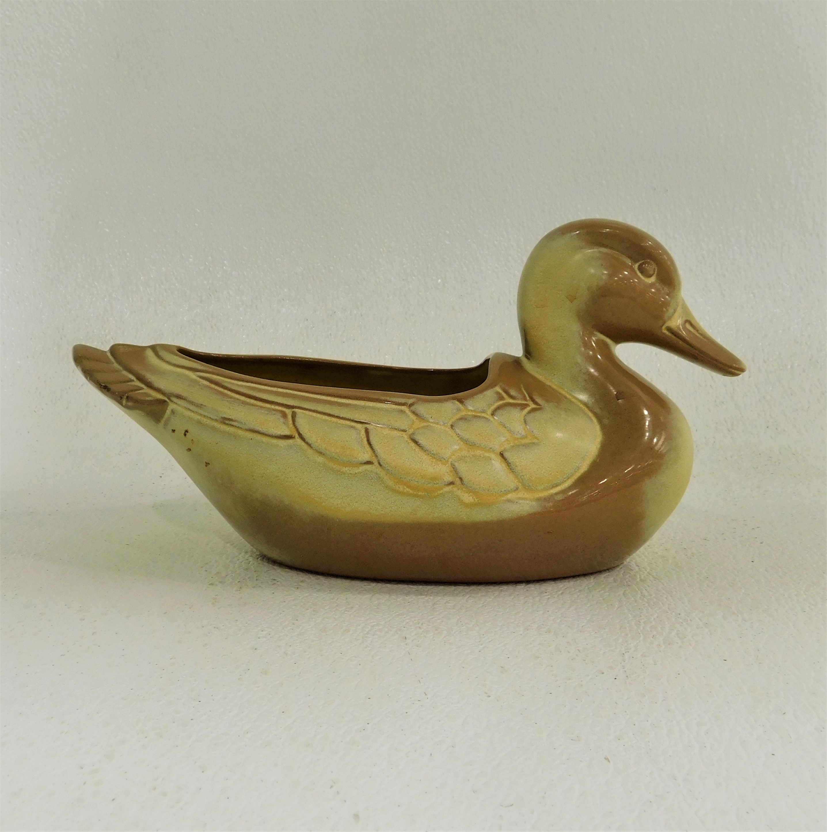 Buy the Vintage Frankoma Pottery 208 Duck Planter Decor | GoodwillFinds