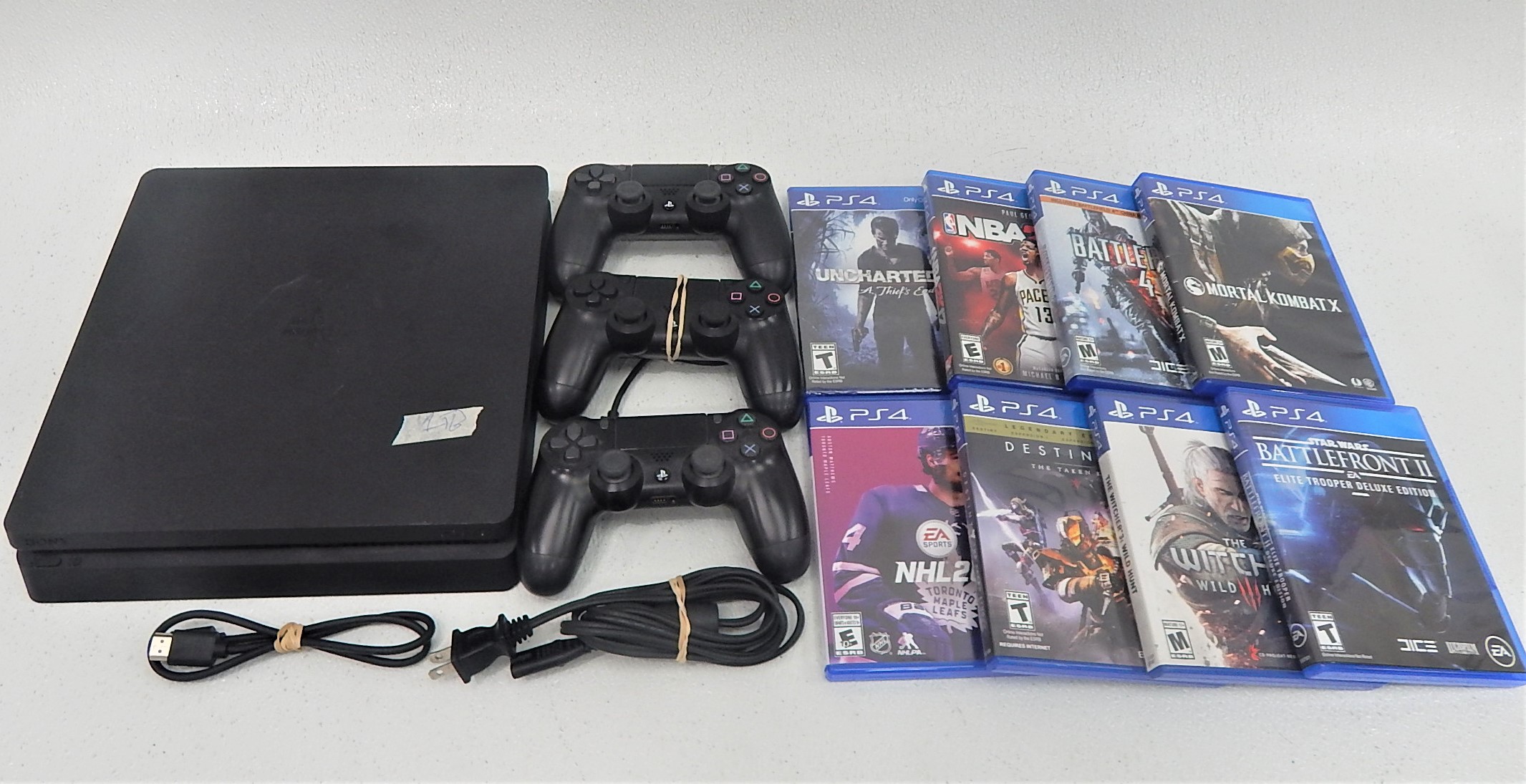 Buy the Sony 4 PS4 Slim 1 Tb. W/ 8 Games, Witcher 3 : Wild Hunt |