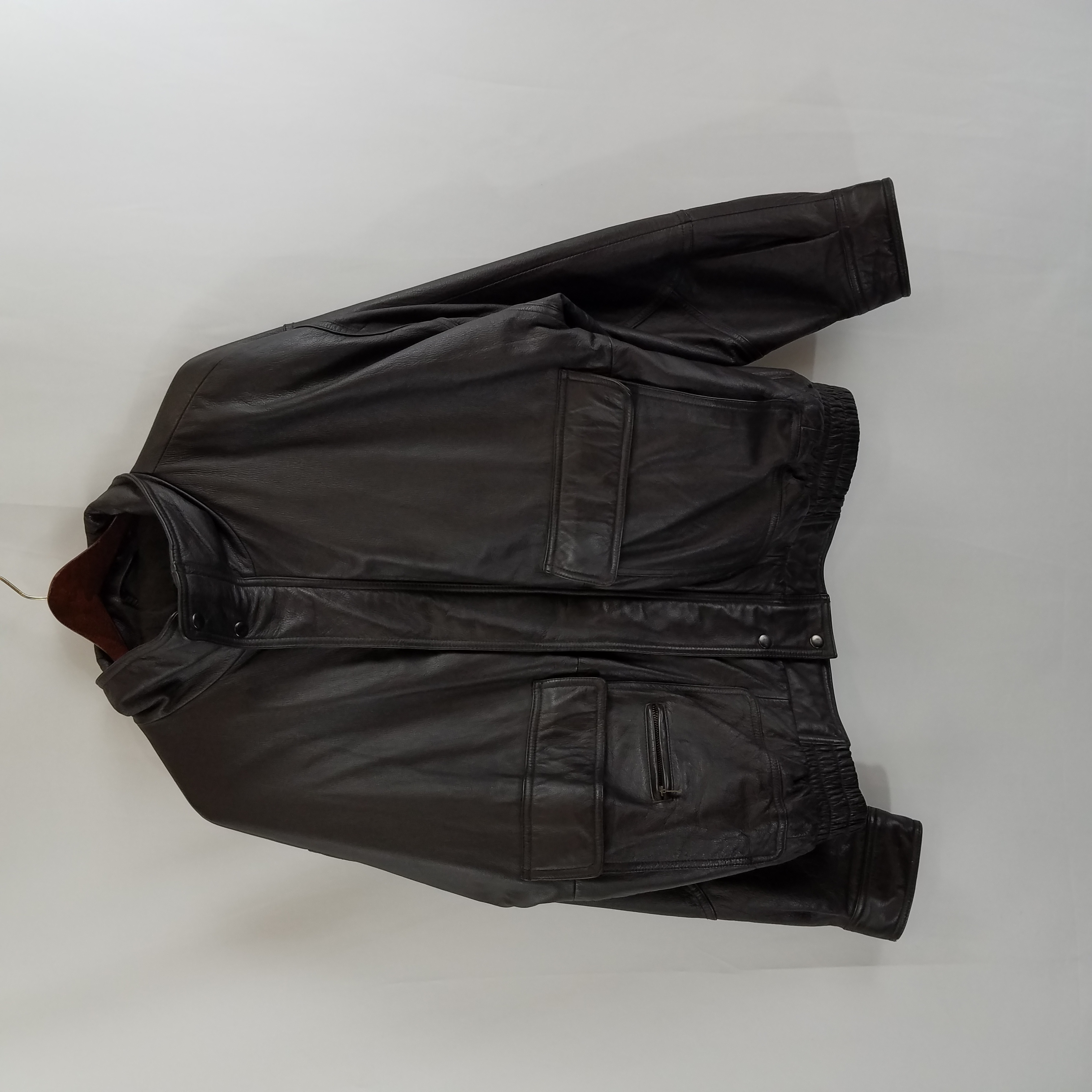 Buy the Members Only Men Brown Leather Jacket L | GoodwillFinds