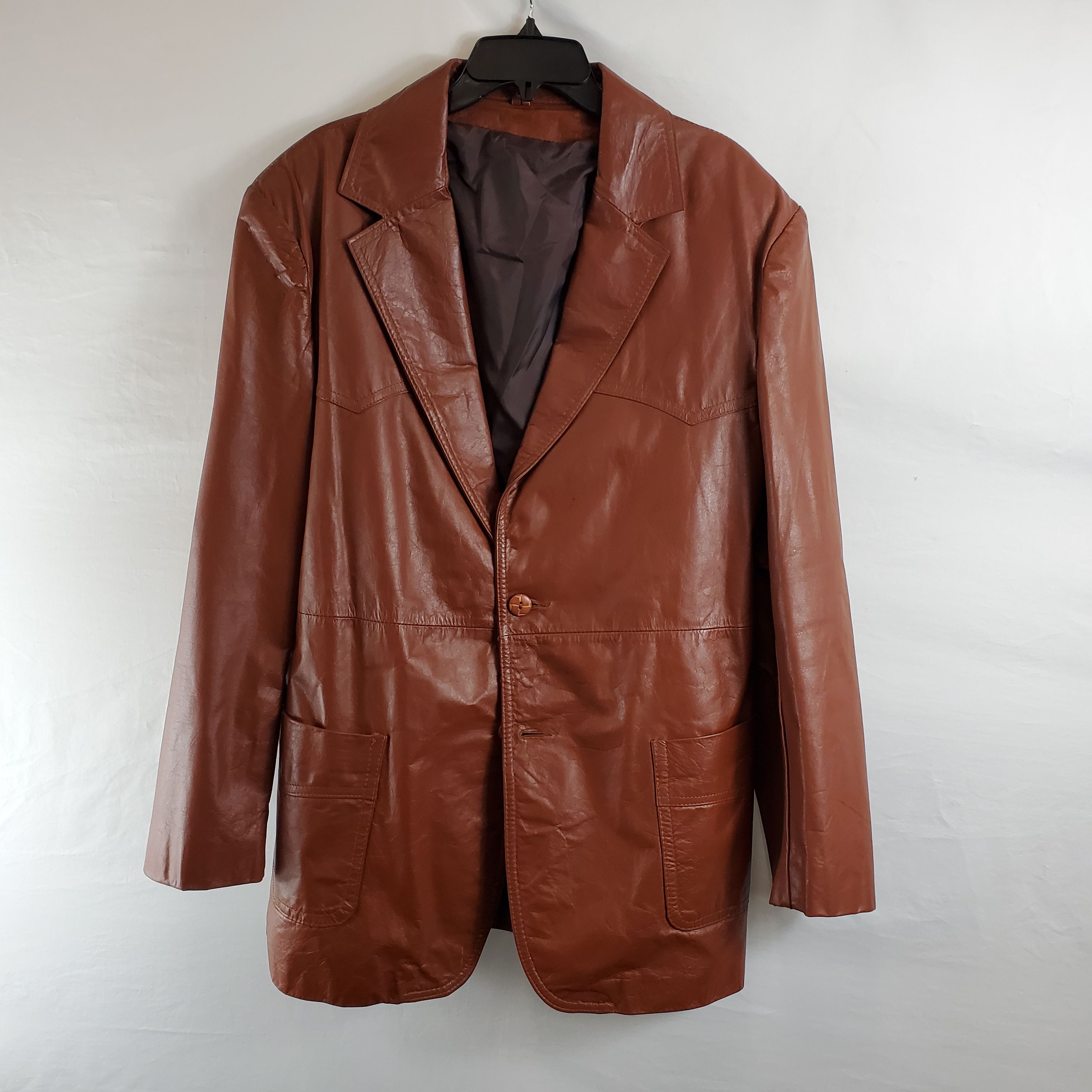 Buy Sears The Leather Shop Men Brown Jacket Sz 44 Long for USD 34.99 |  GoodwillFinds