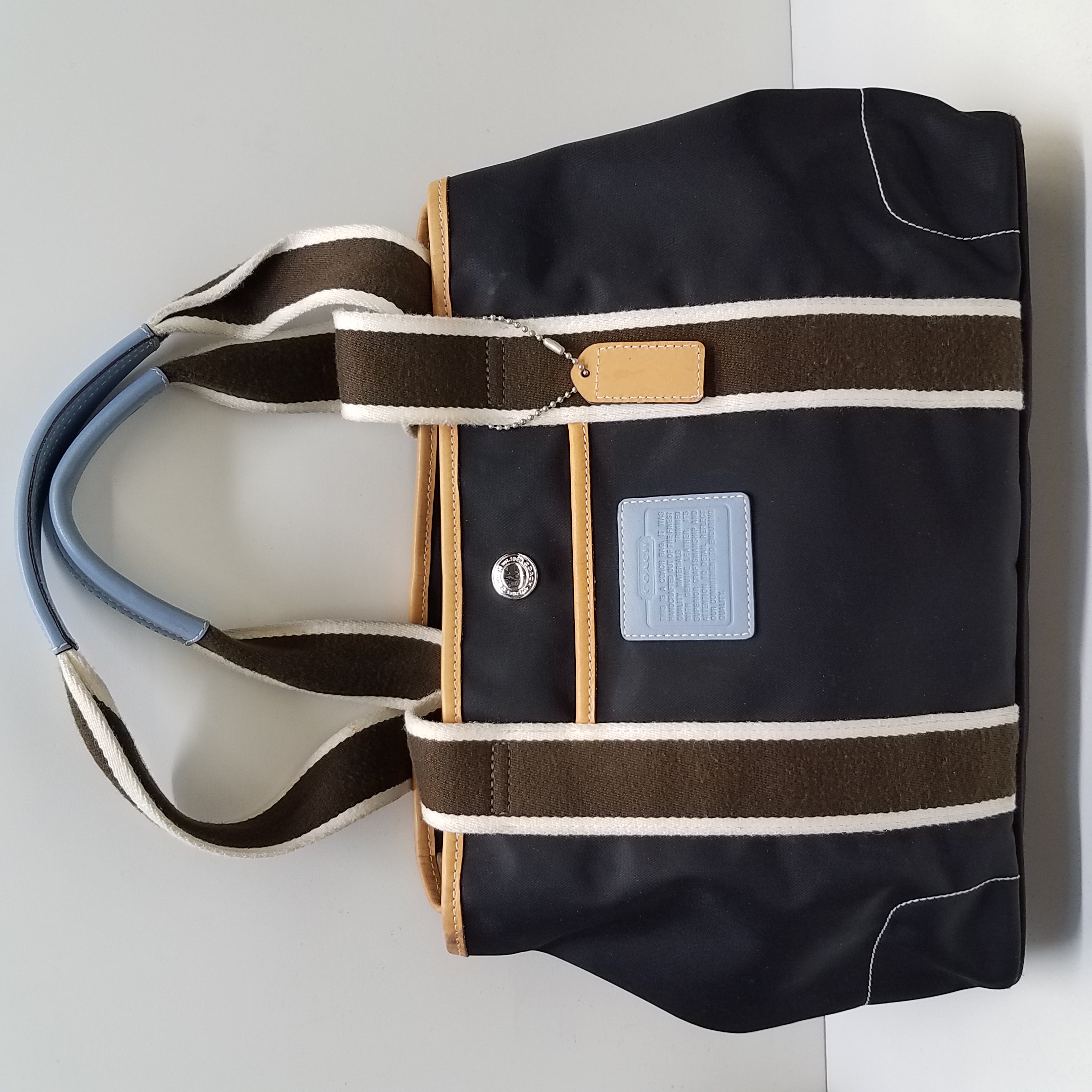 Buy the Coach Hampton Nylon Tote Bag Black | GoodwillFinds