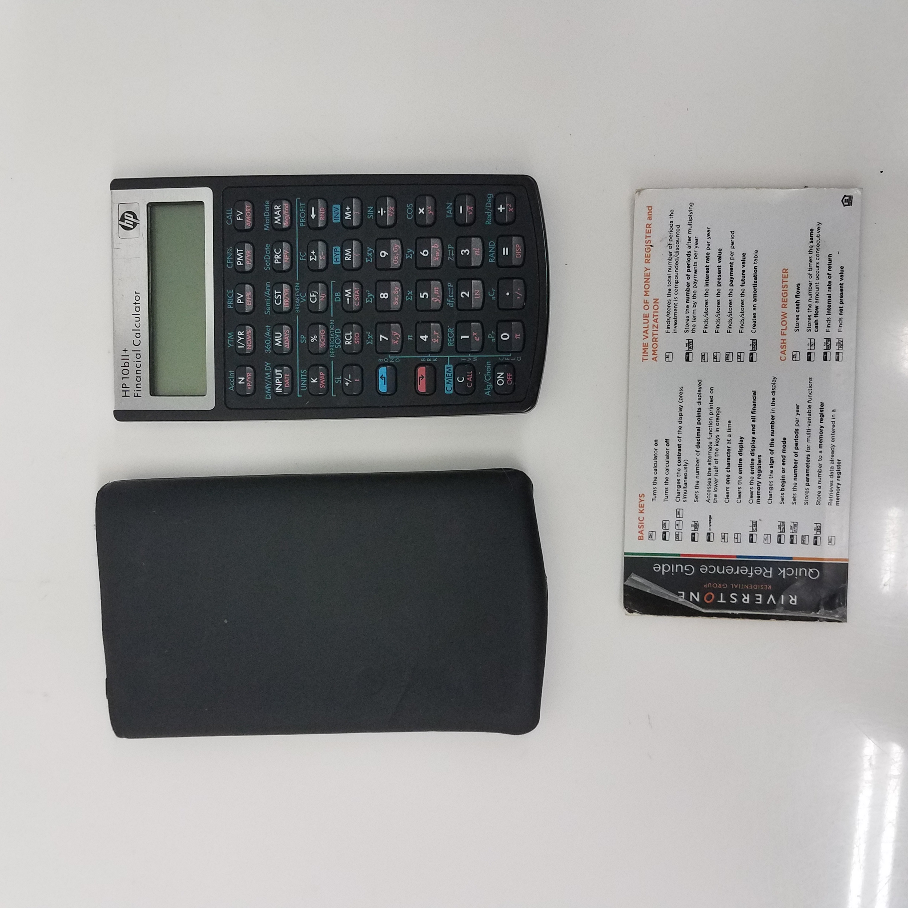 Buy the Vintage HP 10BII+ 10bll Plus Financial Calculator With Black Sleeve  Untested GoodwillFinds