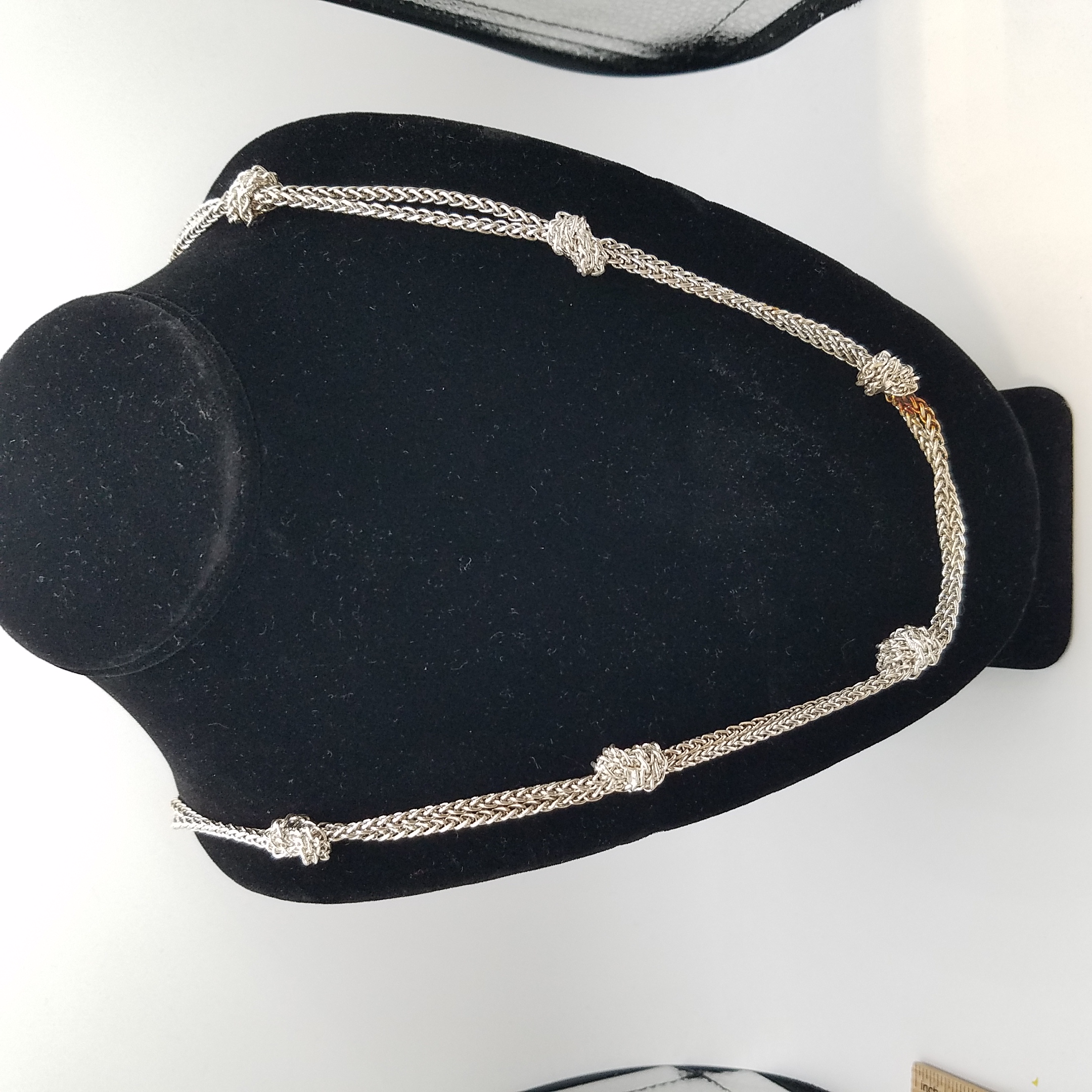 Buy the RLL Silver Tone Double Strand Necklace 69.1g | GoodwillFinds