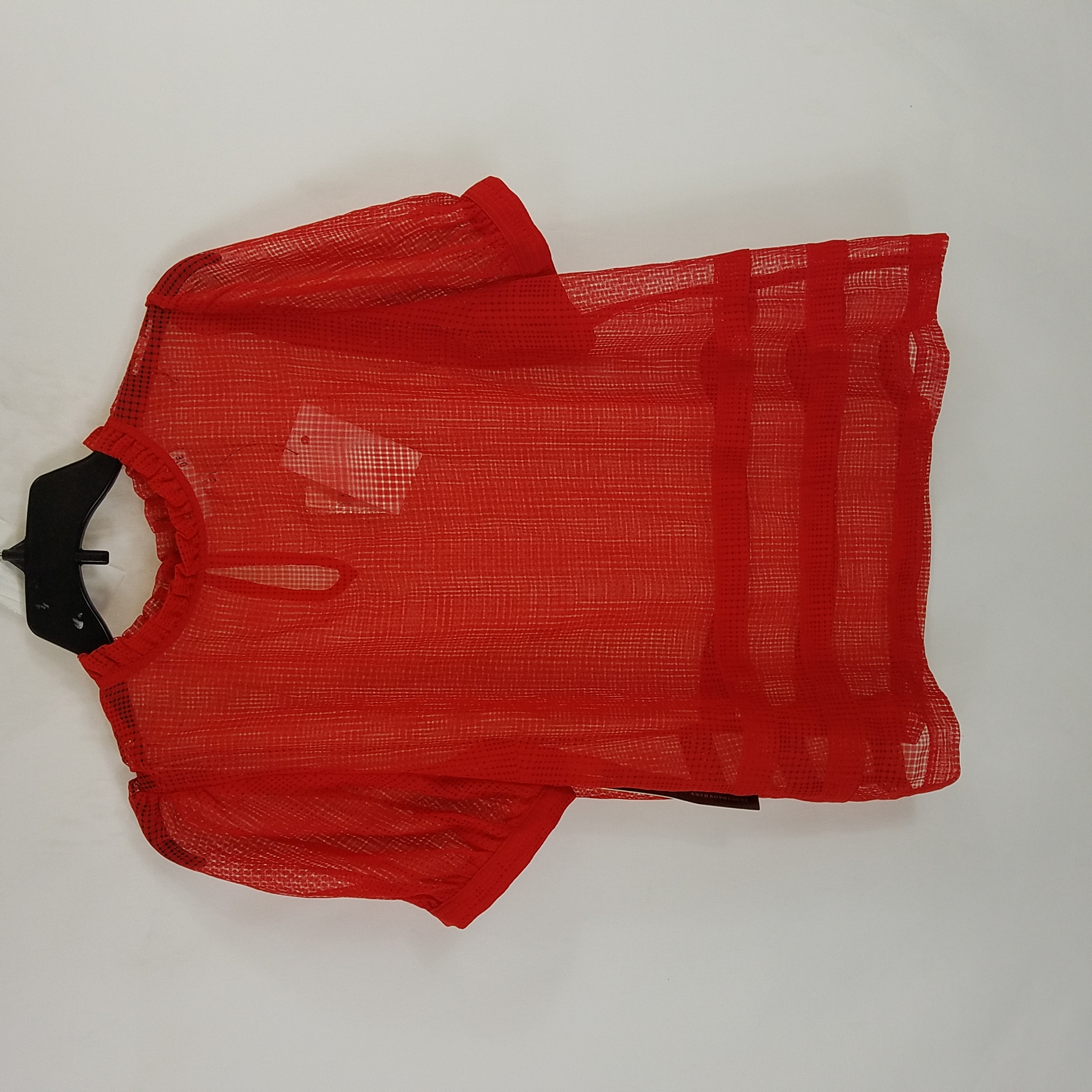 Buy the RO&DE Women Red Sheer Blouse M NWT | GoodwillFinds