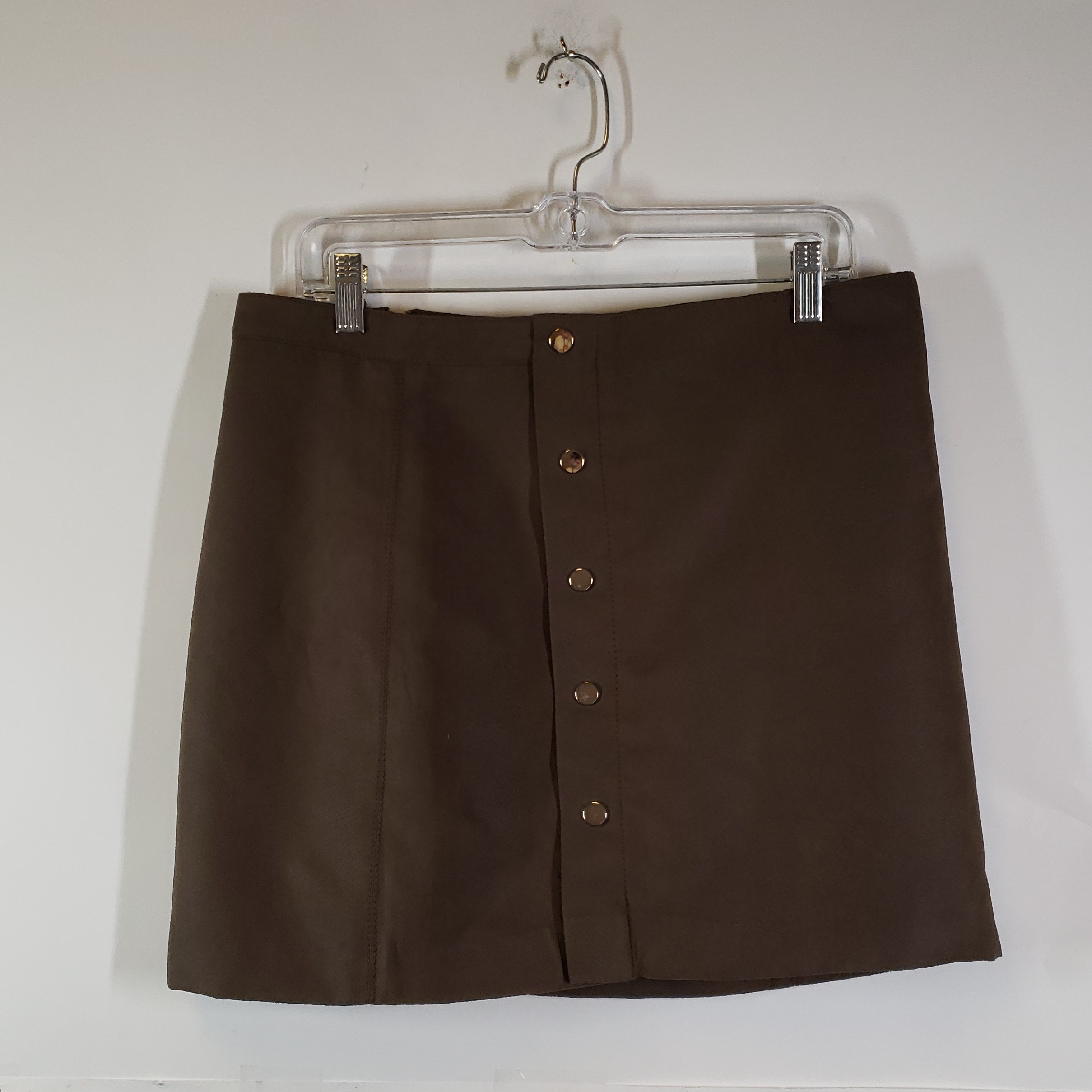 Buy Womens Flat Front Back Zip Mini Skirt Size Large for USD 21.59 |  GoodwillFinds