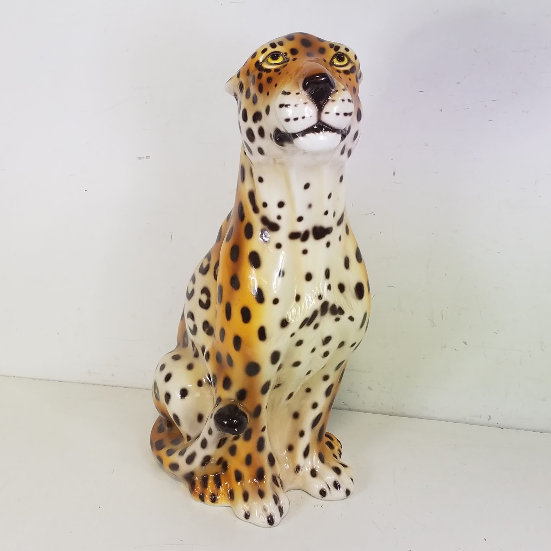 Buy the Bell Europa Vintage Italian Ceramic Leopard Cheetah Statue