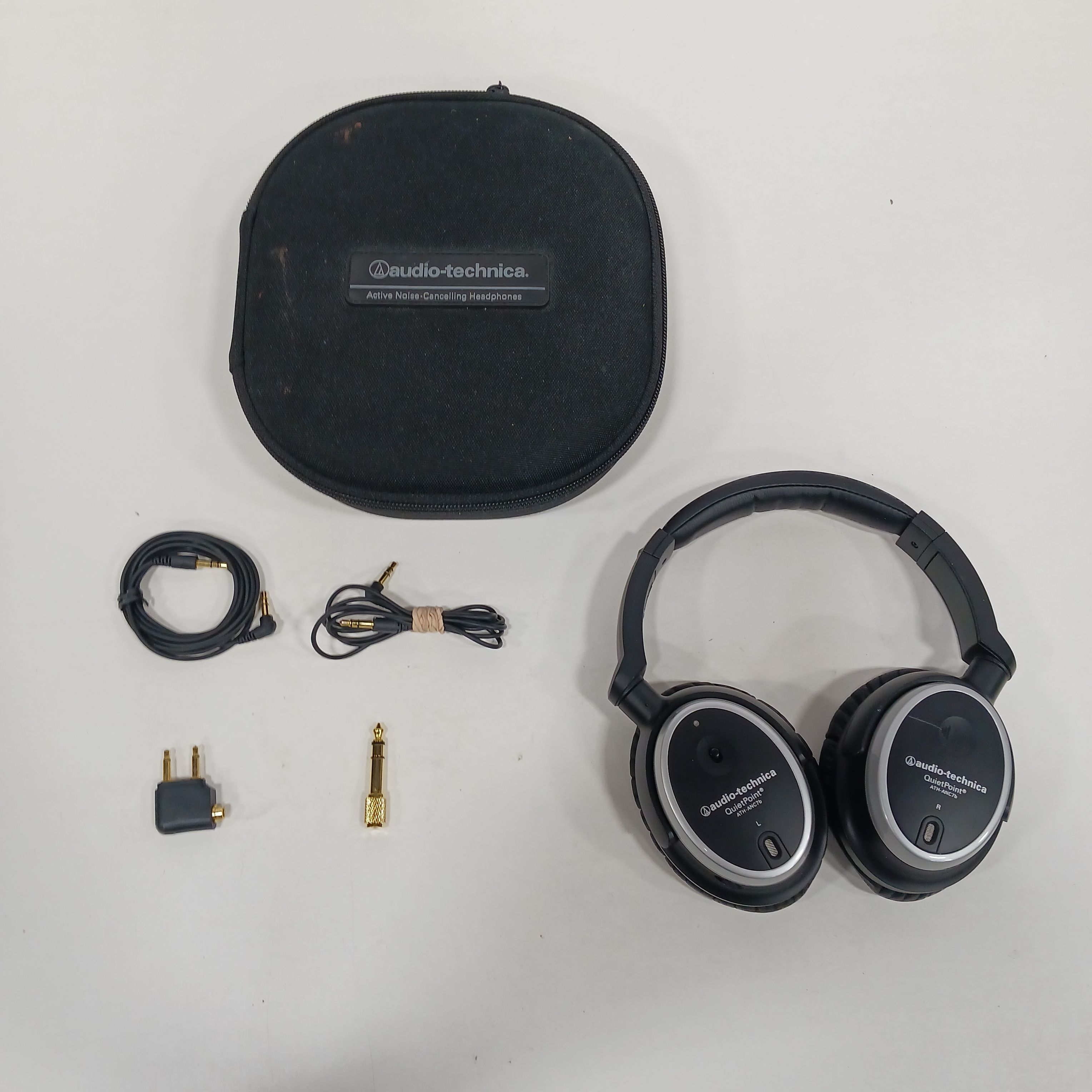 Buy Audio-Technica QuietPoint ATH-ANC7b Wireless Headphones In Case for USD  20.00 | GoodwillFinds