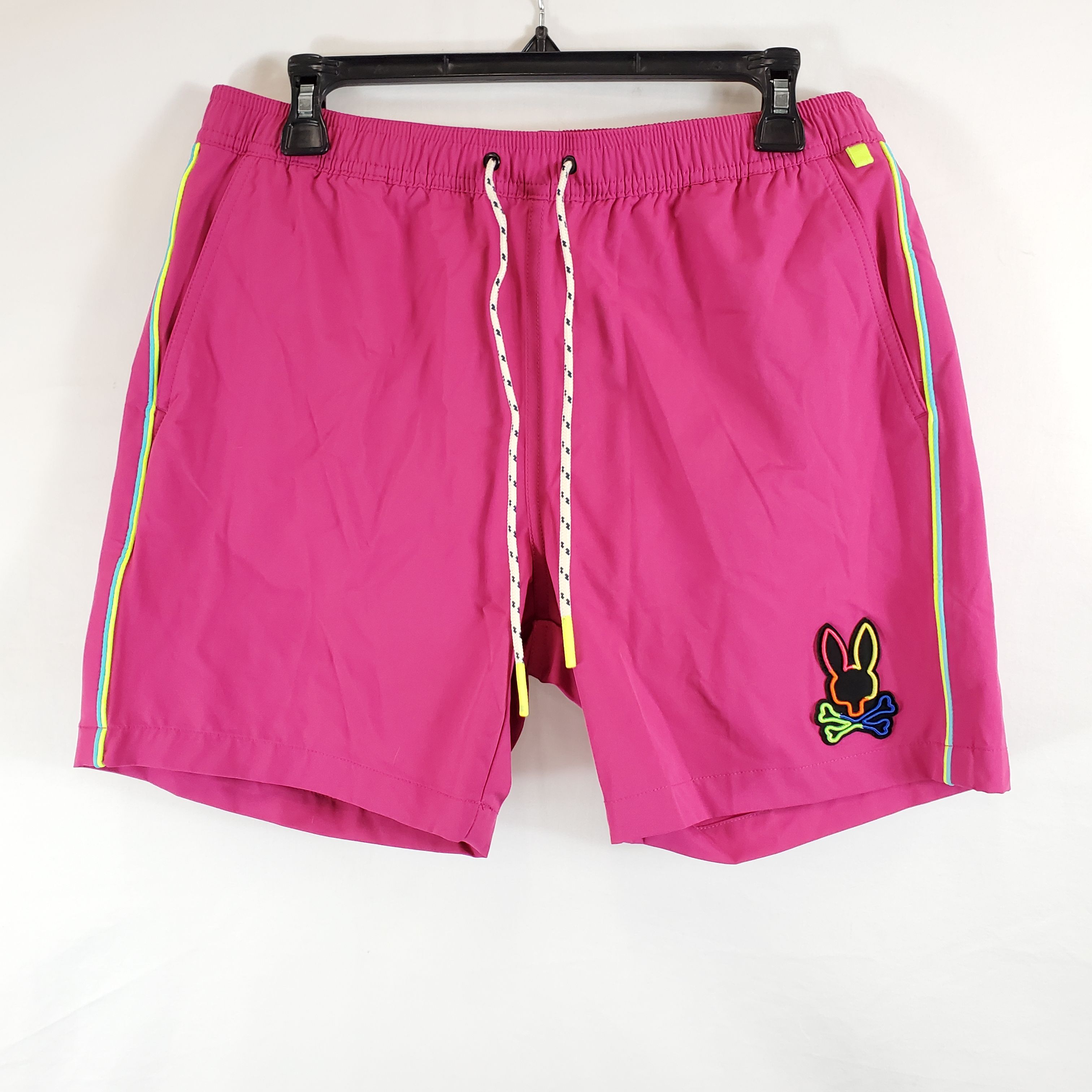 Buy the Pyscho Bunny Men Pink Swim Trunks M | GoodwillFinds