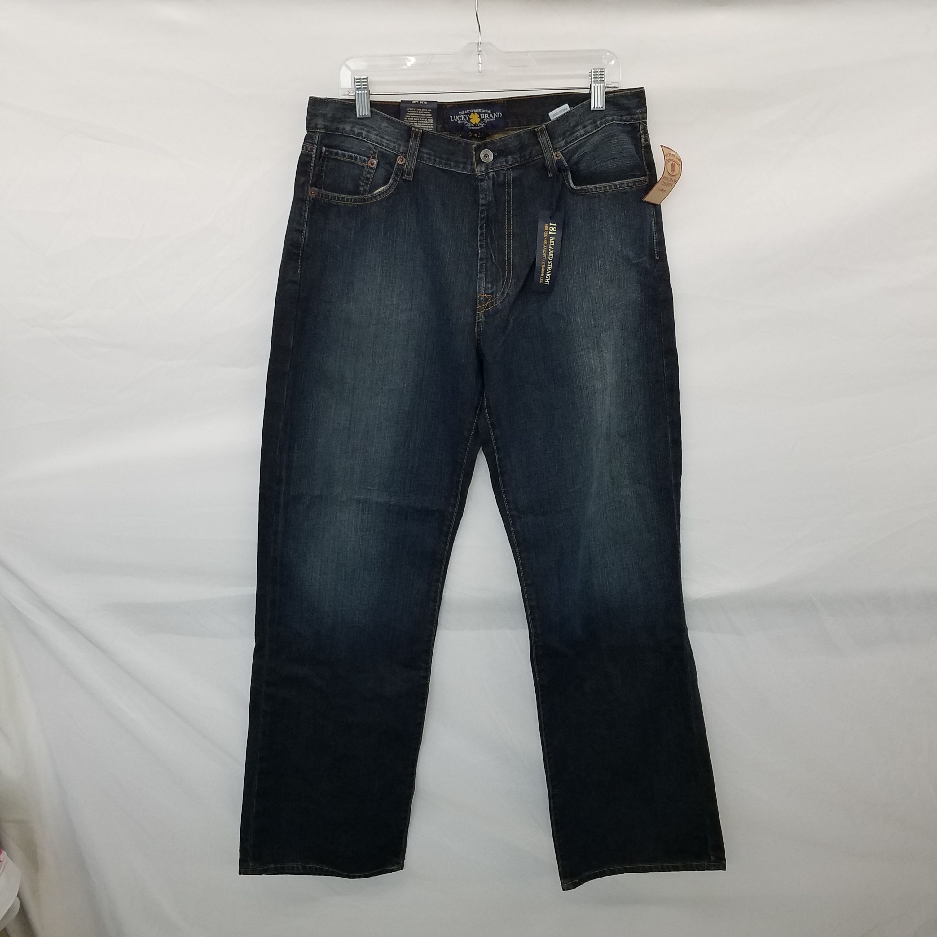 Lucky Brand Men's Blue 181 Relaxed Straight Leg Jeans Size 34x32